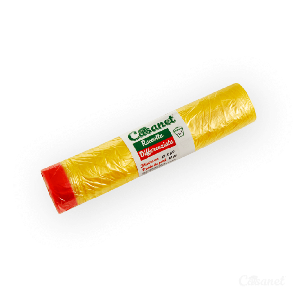 Sacco Raccolta Differenziata con maniglia a scorrimento 72x110 cm Giallo