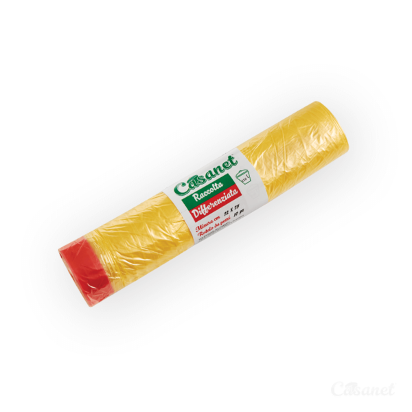 Sacco Raccolta Differenziata con maniglia a scorrimento 72x75 cm Giallo