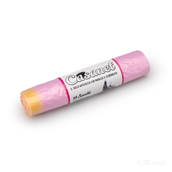 Sacco Cestino 55x65 cm Rosa - Polietilene Alta Densità